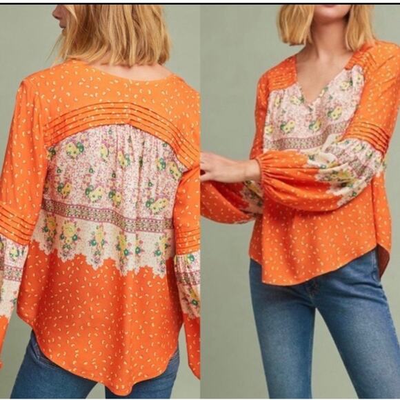 Maeve by Anthropologie Ceresco peasant top, size large - Picture 1 of 8